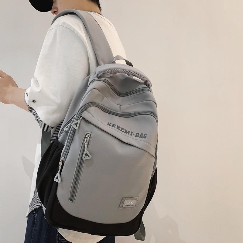 Schoolbag schoolbag male 1011 new middle and high school students simple casual backpack large capacity college style fashion backpack tide