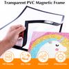 3 Pack Magnetic Diamond Picture Frames Self Adhesive Frames Diamond Art Painting Frames for 30x30cm/30x40cm Diamond Art Canvas