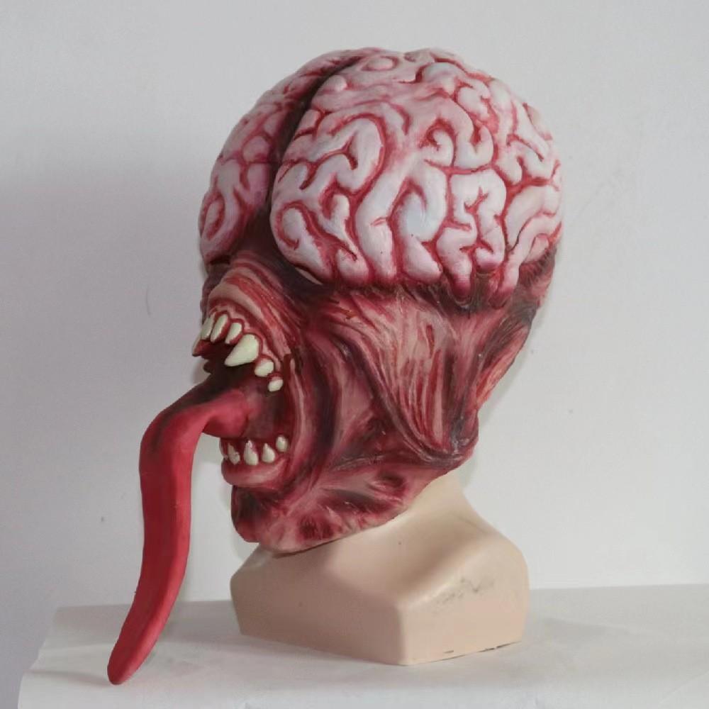 Resident Evil Long-Tongued Mask Halloween Horror Scary Monster Mutant Brain-Blasting Headgear