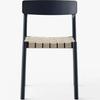 Nordic Strap Dining Chair Home Coffee Chair Tilting Line Back Can Be Stacked Leisure Rope Braided Solid Wood Chair Ins Wind
