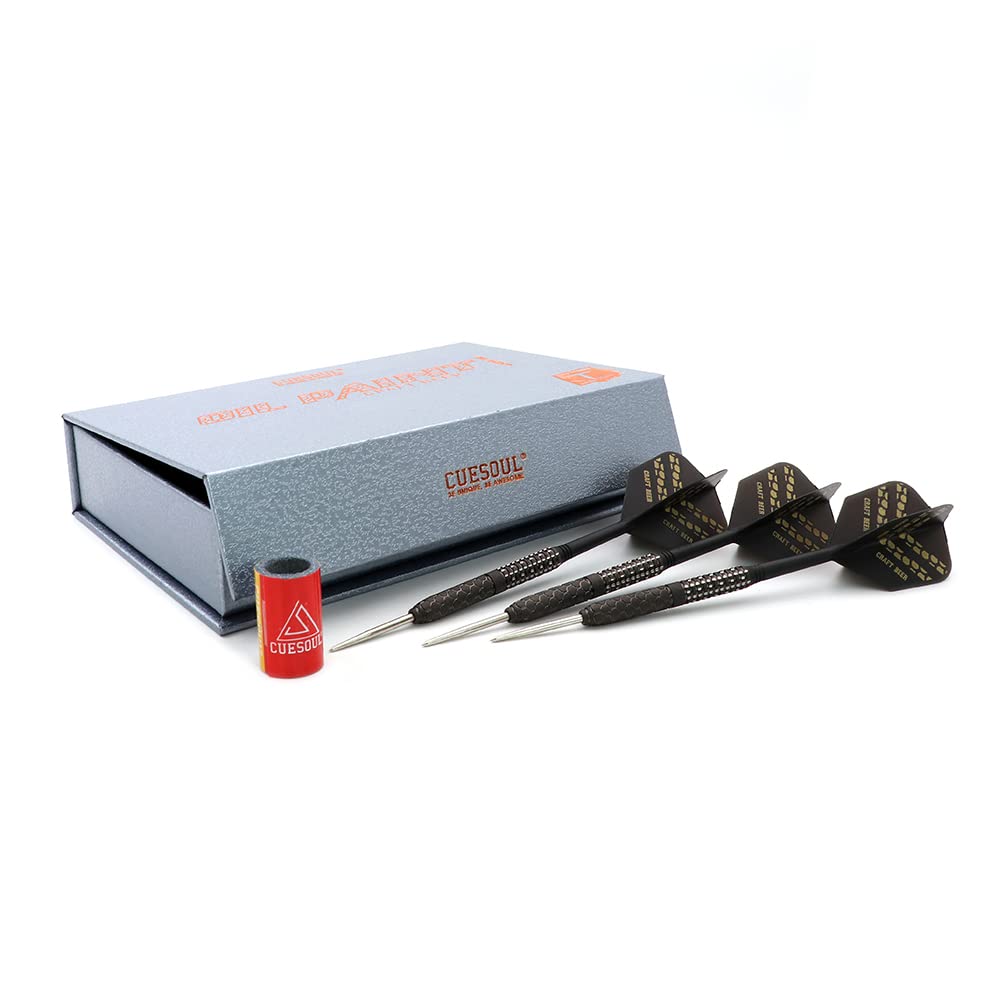 

CUESOUL CRAFT BEER 23g Steel Tip 90% Tungsten Dart Set with Oil Paint Finish and Integrated Shaft Flight M (CSOP-90Y23K1-1)