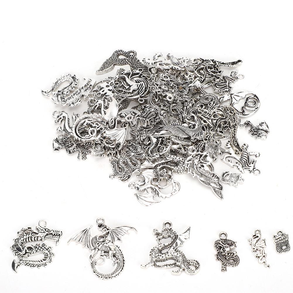 

70Pcs Set Dragon Pattern Bracelet Hand Made Accessories Kit DIY Pendants Accessories