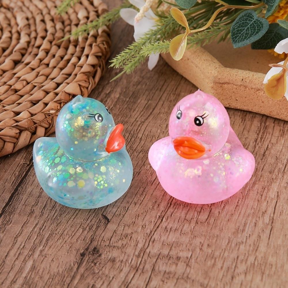 Glitzer Pailletten Tier Stressball Zufällige Farbe Entspannungsspielzeug Ente Quetschspielzeug Stressabbau
