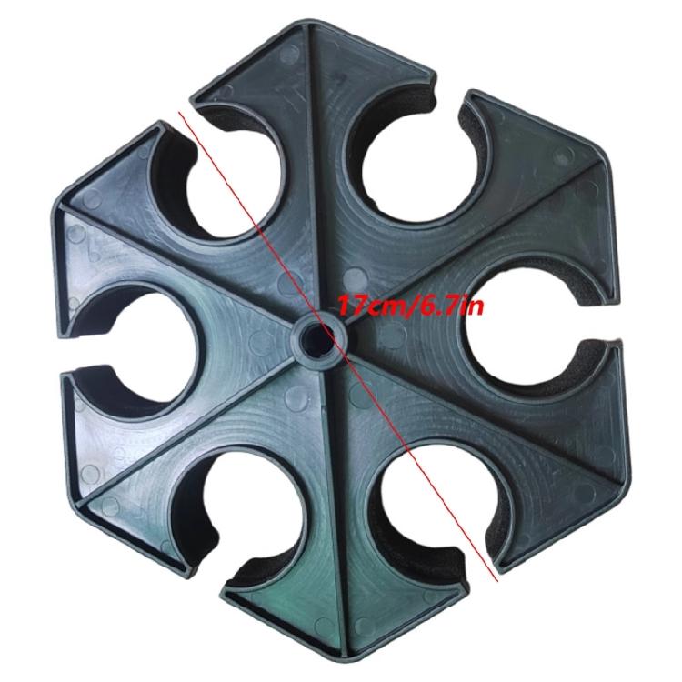 Lightweight Microphone Stand Stabiliser Hexagon Shock Absorbing Base Holder Tray 6-hole for Corded Wireless Vocal Mics