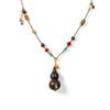 Handmade Sandalwood & Agate Gourd Necklace with Incense Beads