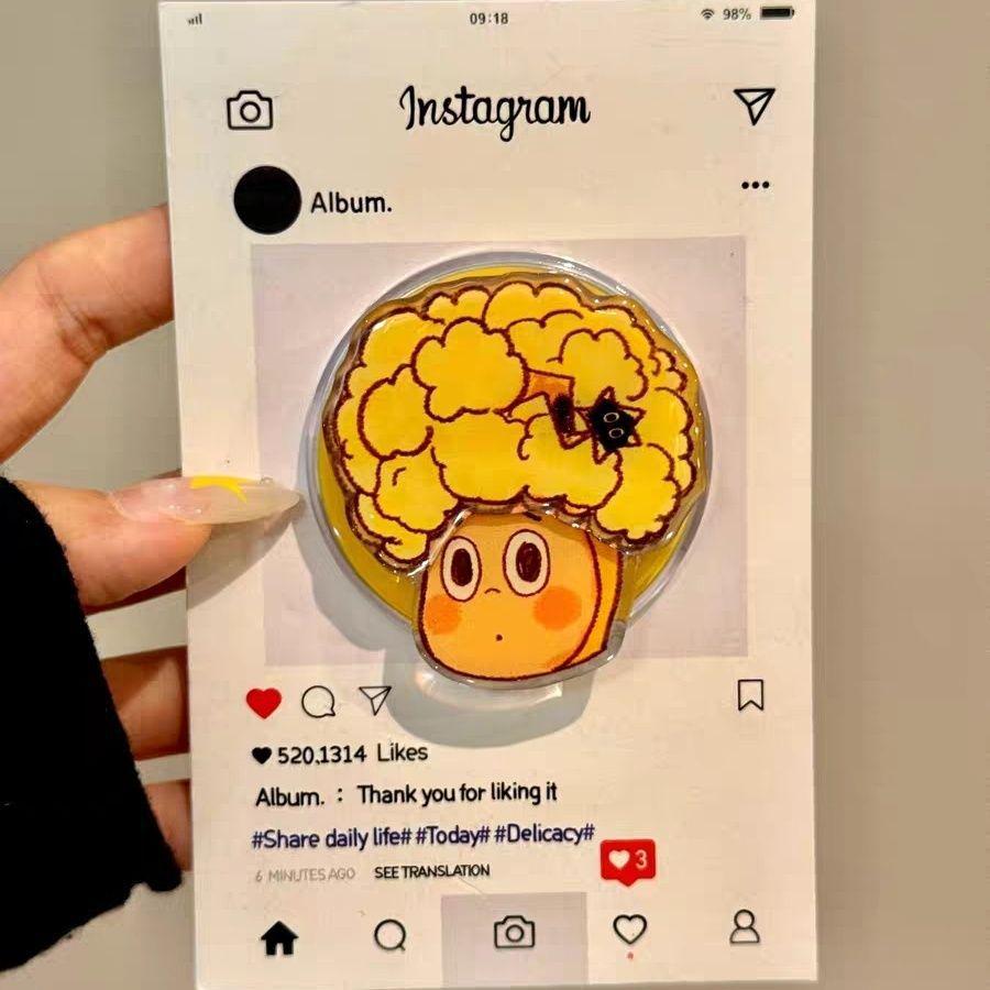 Dopamine Afro Starman Magnetic Stand with Graffiti Red Apple Design