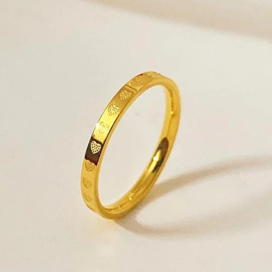 

Золотые кольца-сердечки 2 мм Женские тонкие кольца на пальцы Обручальное кольцо Ювелирные изделия для помолвки Подарок для девушки 8