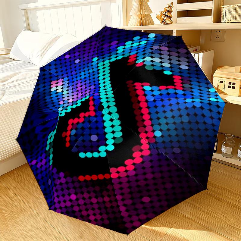

Neon Tik-tok Logo Art Umbrella 8-Frame for Travel, camping, Casual Lightweight Portable Umbrella, Essential for every family Holidays Gift