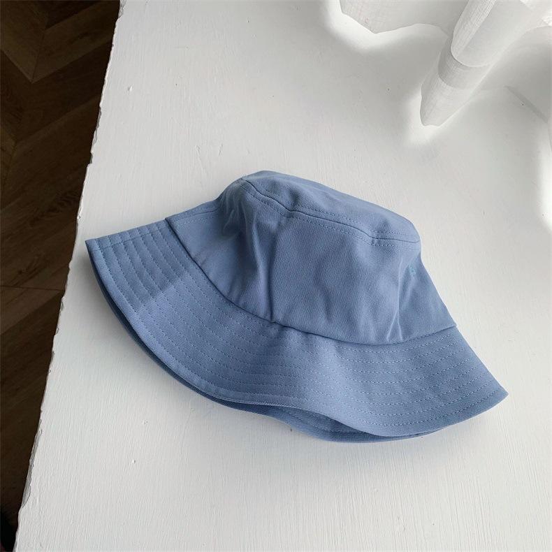 Solid Color Men Women Couple Bucket Hat Korean Version Ins Versatile Basin Hat Summer Big Brim Cotton Bucket Hat