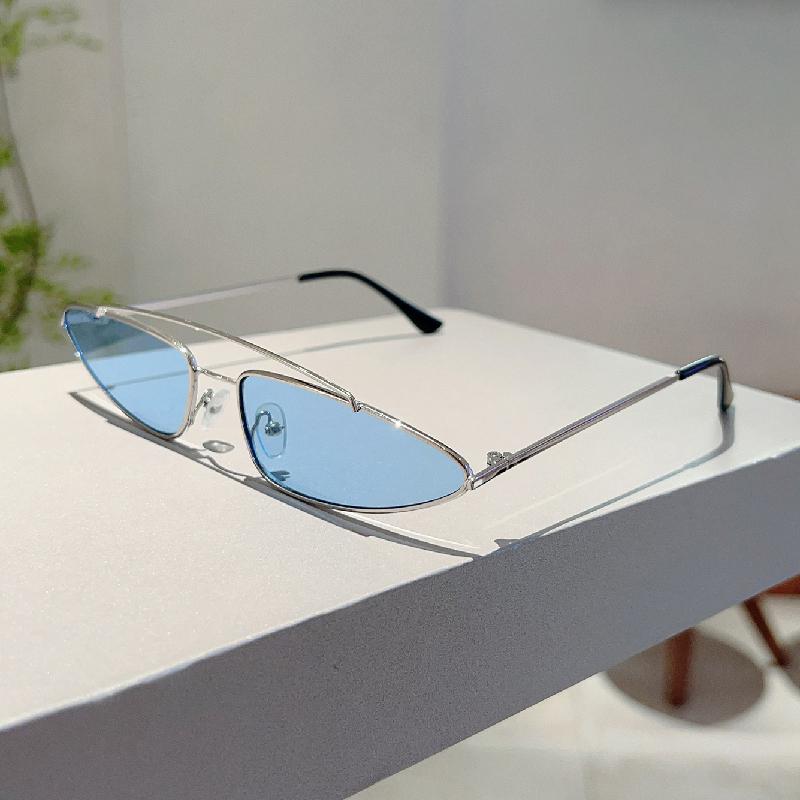 Triangle Shaped Sunglasses Men New Fashion Vintage Solid Color Sun Glasses Women Retro Double Bridge Brand Design Shades