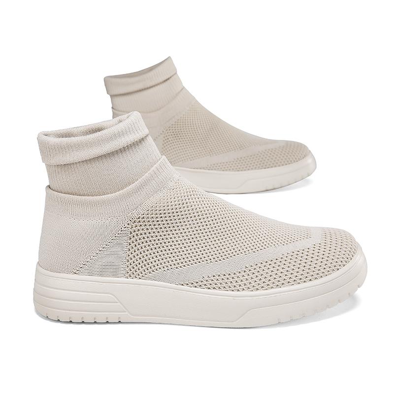 Women Shoes Casual High-Top Flats Couples Platform Sneakers Slip-On Socks Shoes for Men