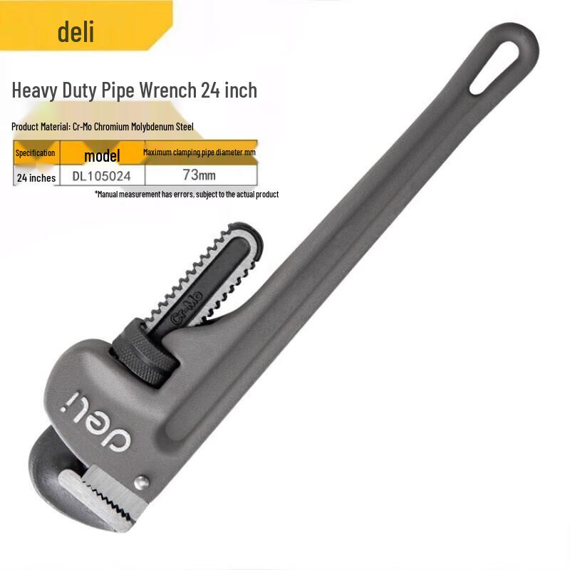 Deli DL105024 24-inch Heavy Duty Pipe Wrench
