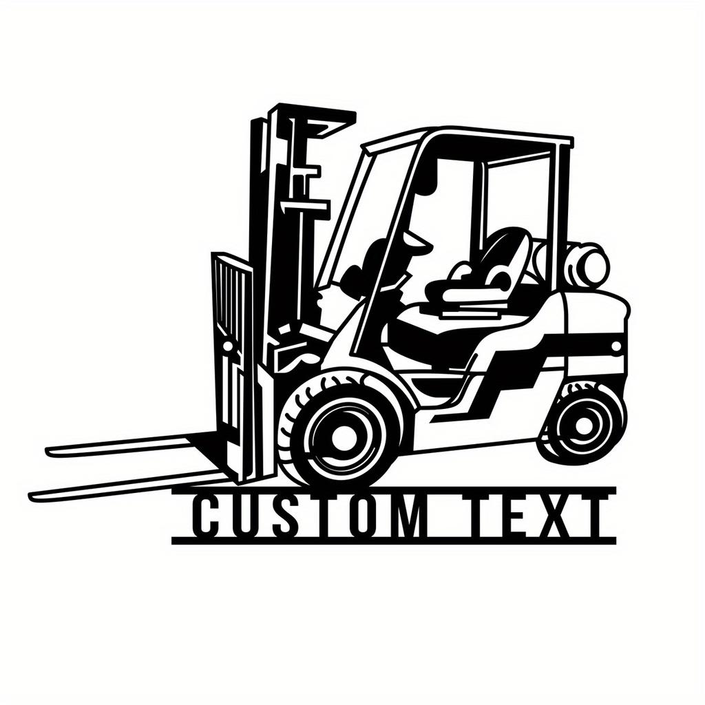Custom Forklift Driver Metal Wall Art, Personalized Name Sign, Home & Warehouse Decor Gift for Lift Truck Enthusiasts