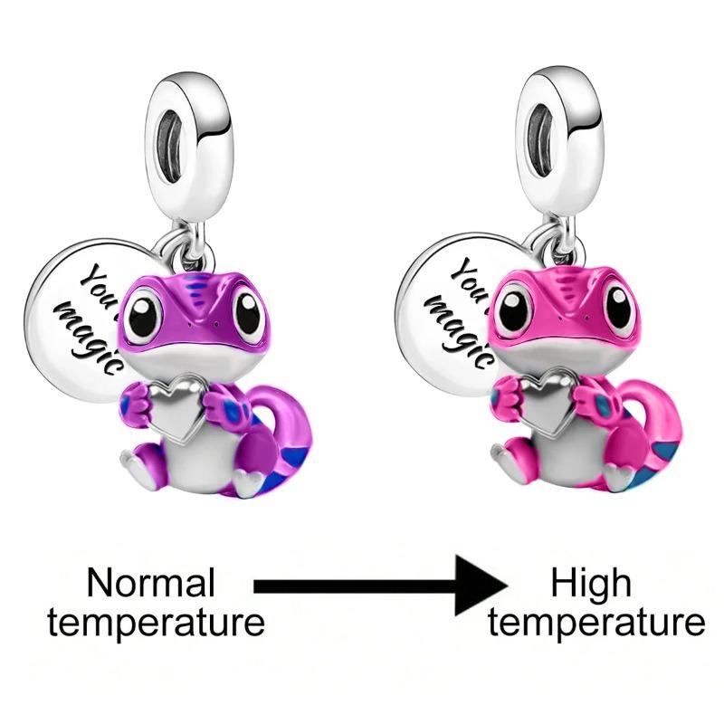 Copper Personalized Cute Chameleon Charm Pendant For Bracelets Diy Women'S High Quality Fashion Fine Jewelry