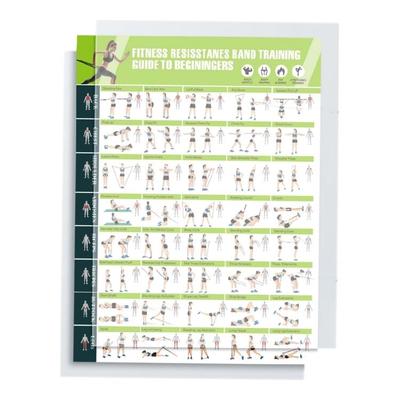 Light Weight Workout Instruction Sheet Fitness Manual Poster With Illustrated Moves Perfect For Home Outdoor Training