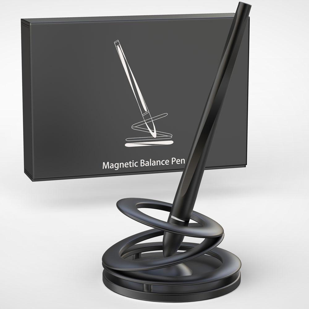 Individueller Logo Magnetischer Schwebestift Premium Metall Schwebestift für Bürodekoration Luxuriöses Firmengeschenk Set Schreibwaren