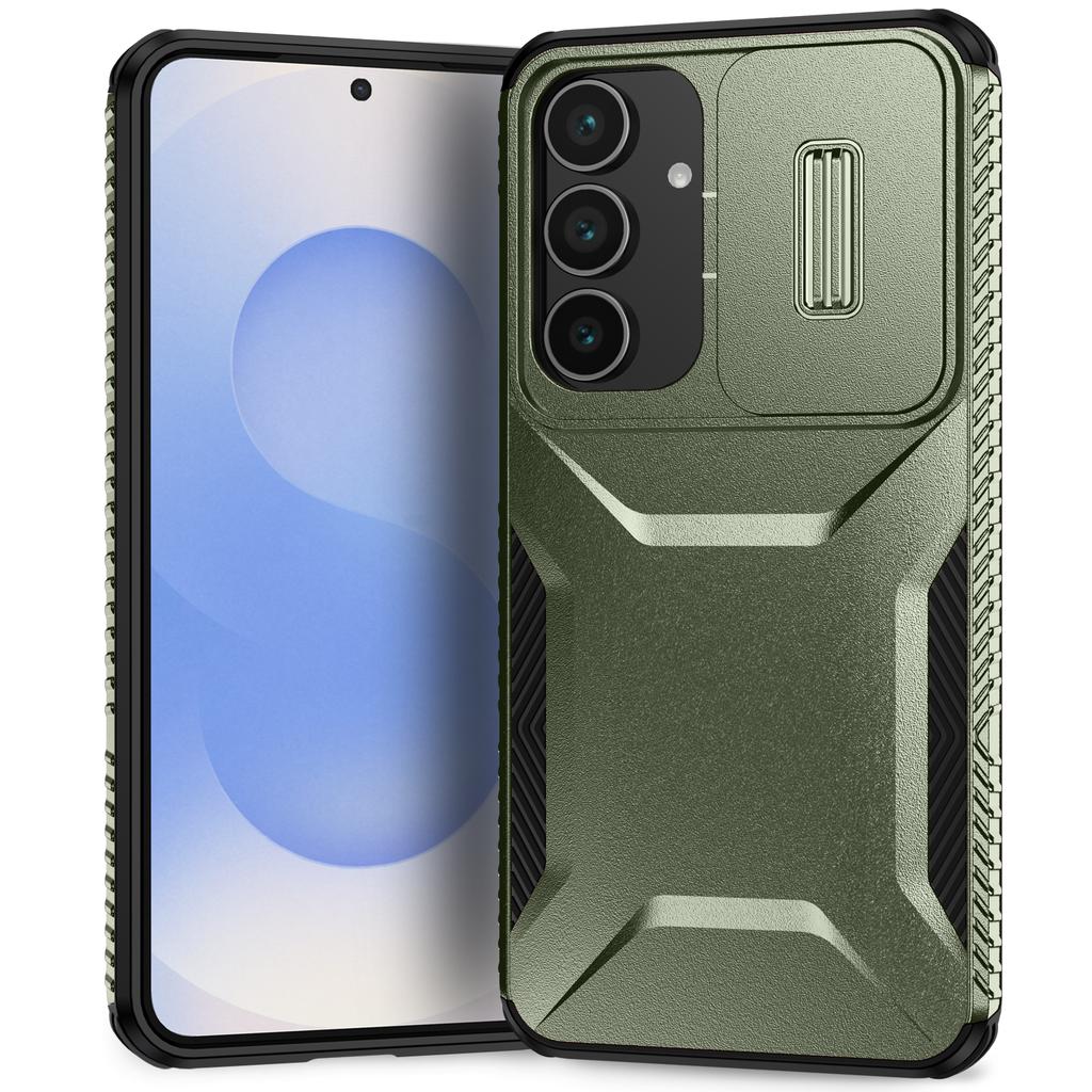 For Samsung Galaxy S25 FE Deksel Camshield TPU+PC Telefondeksel Sklisikker Sidekant