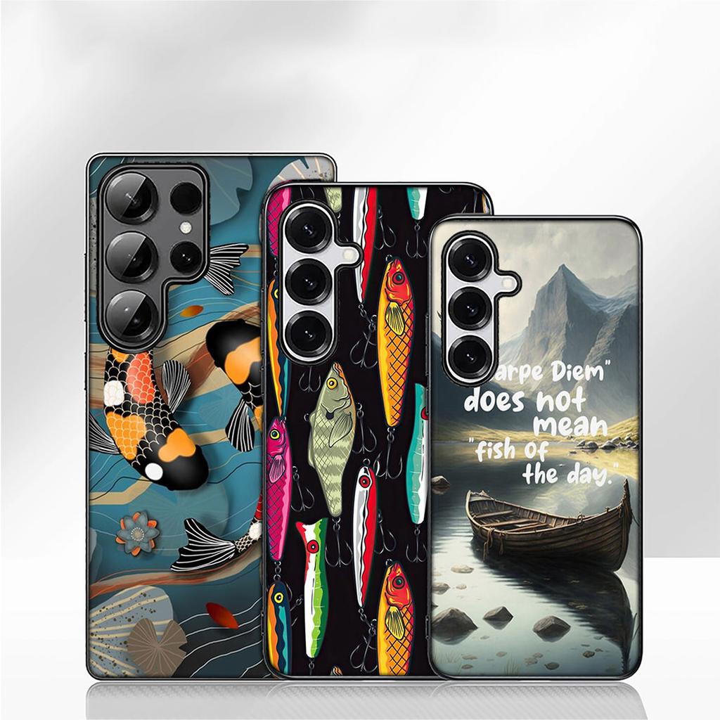Phone Cover for Xiaomi Redmi Note 14 12 13 ProPlus A3 Pro Plus 12C 13C 14C 5G Case Fly Trout Carp Fishing Fish Rod Casing