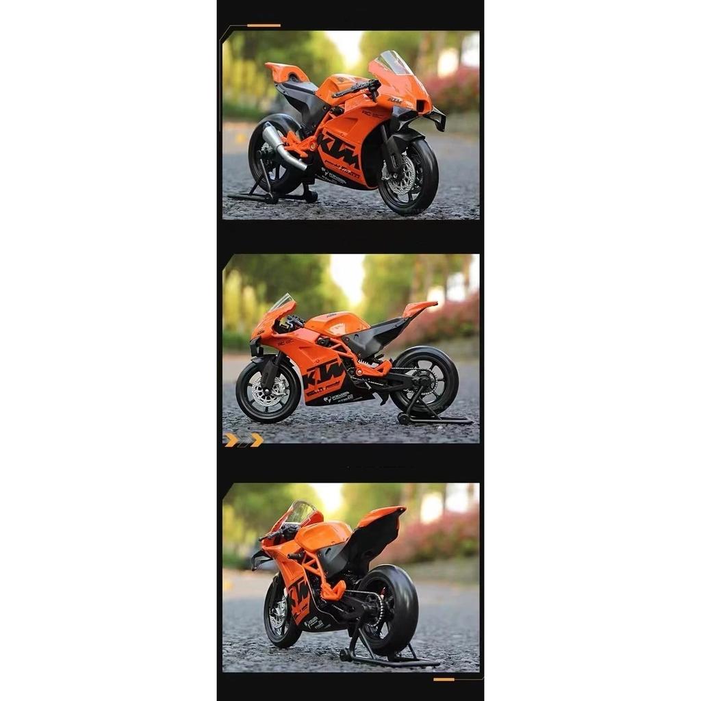 Welly 1/12 KTM RC 8C Alloy Race Motorcycle Model Diecasts Toy Simulation Metal Street Toys Car Collectibles Childrens Gifts