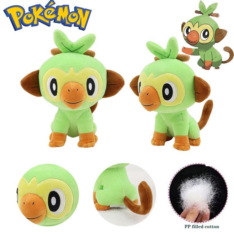 Adorable 7.8in Pokemon Grookey Plush Toy Soft Stuffed Monkey Doll