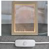 Wood Picture Frame Brightness Lamp Decor Creative DIY Wooden Photo Frame with LED Night Light Family Lover Gift