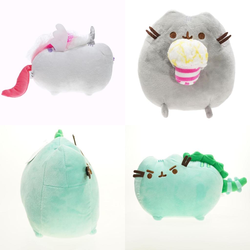 Cute Short Plush Cat Stuffed Toy In Ice Cream, Cookie, Donut, Sushi Or Potato Chip Style