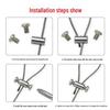 Adjustable Steel Wire Rope Lock for Hanging Lamps - Fastener Accessories and Buckles