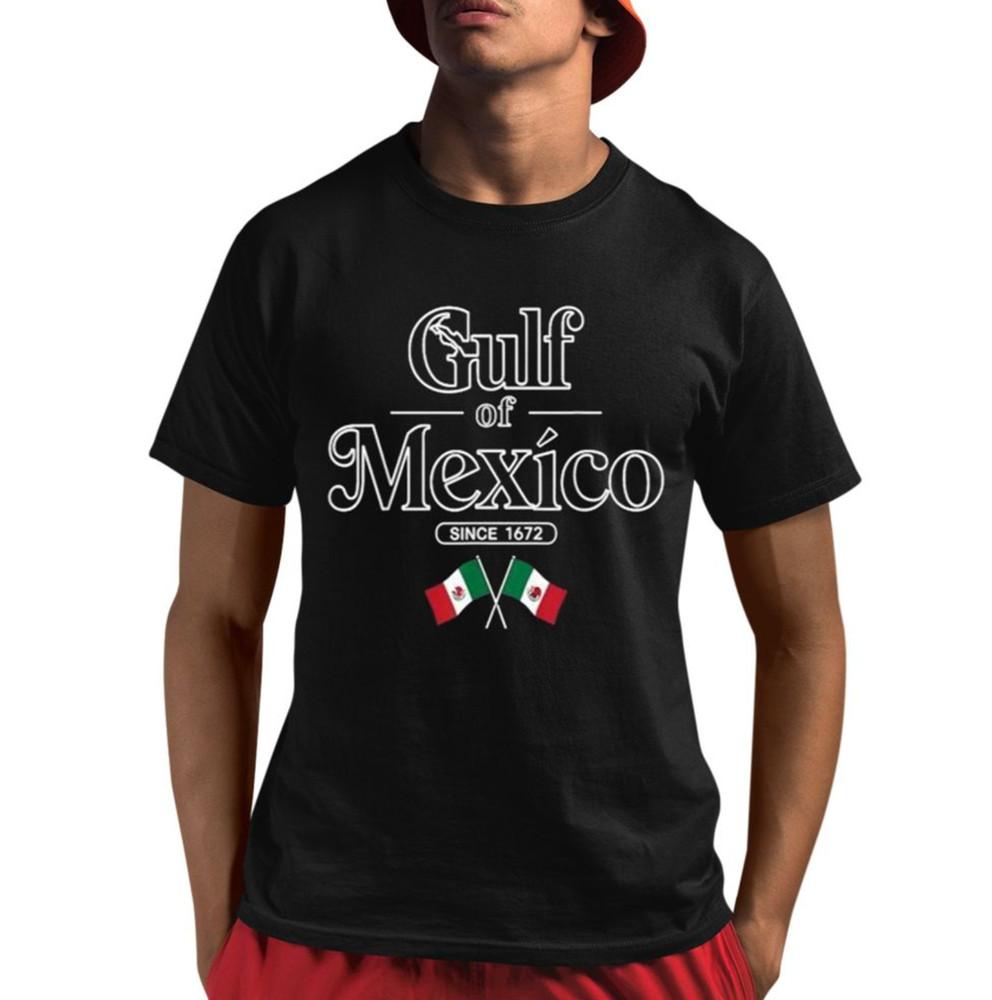 Мексиканский флаг на футболке, Мексиканский залив с 1672 года, Унисекс, Все размеры, Унисекс футболка XL