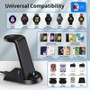 25W Superschnelles Kabelloses Ladegerät 3 in 1 für Samsung S24 S23 Ultra S22 S21 S20 Galaxy 5 4 3 Active Watch Earbuds Ladestation