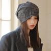 Spring and Autumn New Printed Stacking Hat Windproof Face Small Baotou Hat Warm Cold Hat Casual Versatile Hat Women