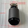 1Pcs Auto Modification Single Exhaust Tip Black Pipe Glossy Carbon Fiber Muffler Tail End Pipe Exhaust Nozzle for AK Universal