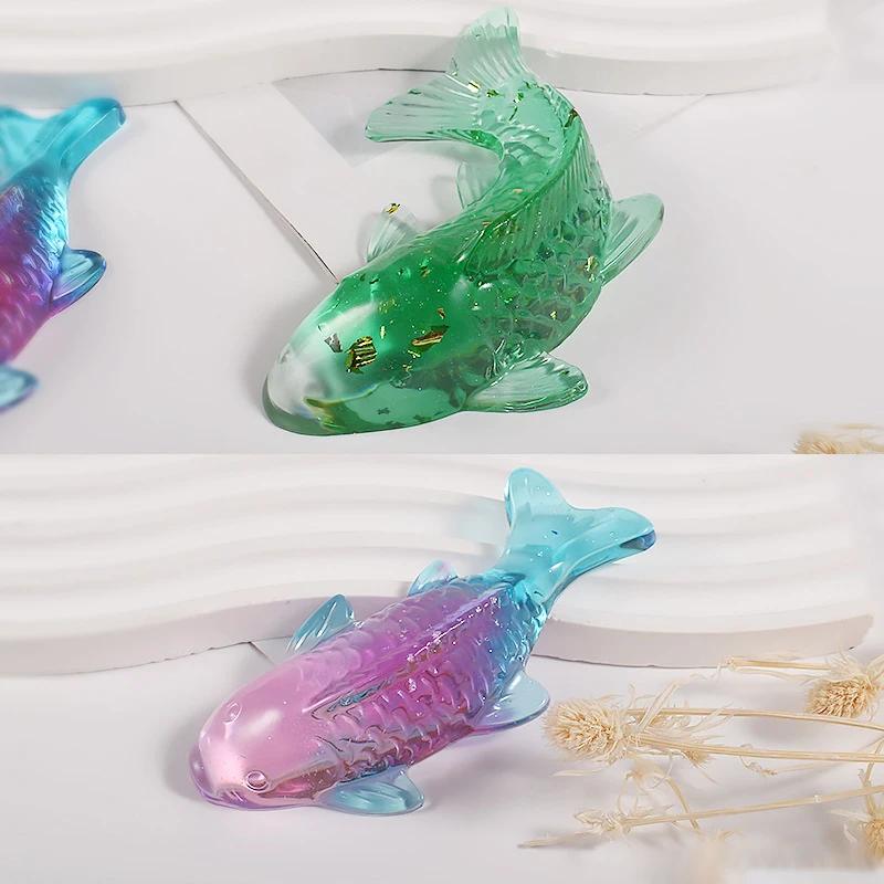 A Top Quality 3D Koi Fish Shaped Silicone Mold Ocean Animal Carp Octopus Epoxy Resin Casting Mould for Fish-Tank Decoration
