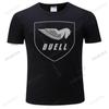 Heren zomer hoge kwaliteit t-shirt Buell Motorcycle Company Logo Losse Maat T-shirt unisex mode ronde hals t-shirt zwart