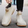 Men's outdoor comfortable fashion casual rain boots anti slip waterproof high top wear-resistant comfortable fishing water shoes
