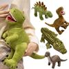 Cartoon Simulation Dinosaur Triceratops Stegosaur Brontosaurus Velociraptor Plush Toys Stuffed Plush Animals Doll Birthday Gift