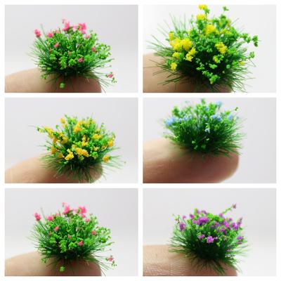 With Adhesive Backing Self-Adhesive 10Mm Grass Mat Mini Flower Cluster Model Tabletop Landscape Diy Decor Sticker Model Material