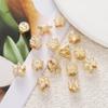 10pc/lot Heart Shape CCB Bead Gold Plated Loose Beads Spacer For Jewelry Making Accessories DIY Necklace Bracelet Charms
