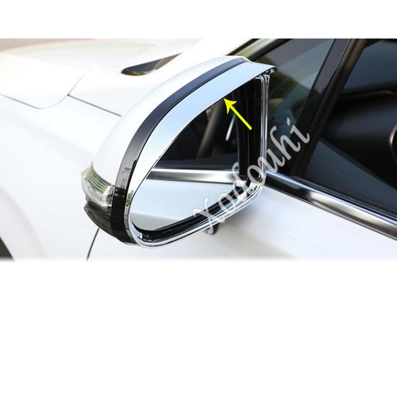 Car Stick Eyebrow Rear View Side Glass Mirror Trim Frame Rain Shield Sun Visor For Hyundai Santa Fe SantaFe   -2024