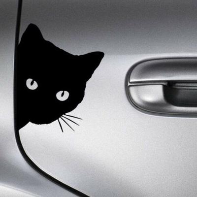 3 Pezzi Gatto Nero Faccia Che Sbircia Adesivi per Auto Decalcomania Automobilistica Decorazione Finestrino Adesivo Riflettente Adesivo Finestrino Portiera