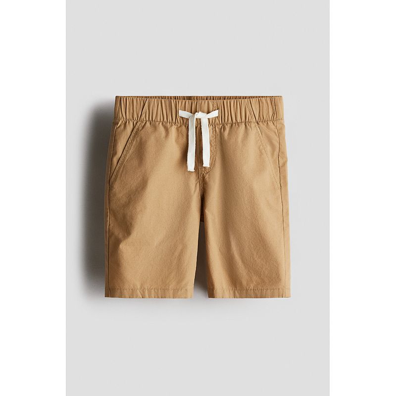 

HM Children s Clothing Boys Pants 2025 Summer New Arrival Western Style Soft Cotton Woven Fashion Shorts 1122703 Beige 023 120/53