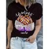 Print Women's Casual T-Shirt, Round Neck, Short Sleeved, Slightly Elastic Fabric, Regular Style, Comfortable Top for All Seasons Women Clothes T18