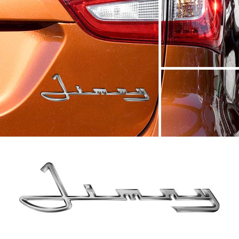 3D Car Styling Chrome Metal Letter Sticker For Jimny Emblem Grand Vitara Sx4 Swift Body Rear Bumper Trunk Tailgate Badge Decor
