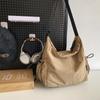 Crossbody Bags Men Solid Color Large Capacity Hobos Unisex Harajuku Japanese Style Nyl Waterproof Travel Shoulder Zipper Purse