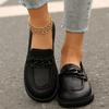 Women's  New Fashionable Round Head Comfortable British Style Thick soled Single Shoes Spring and Autumn Small Leather Shoes