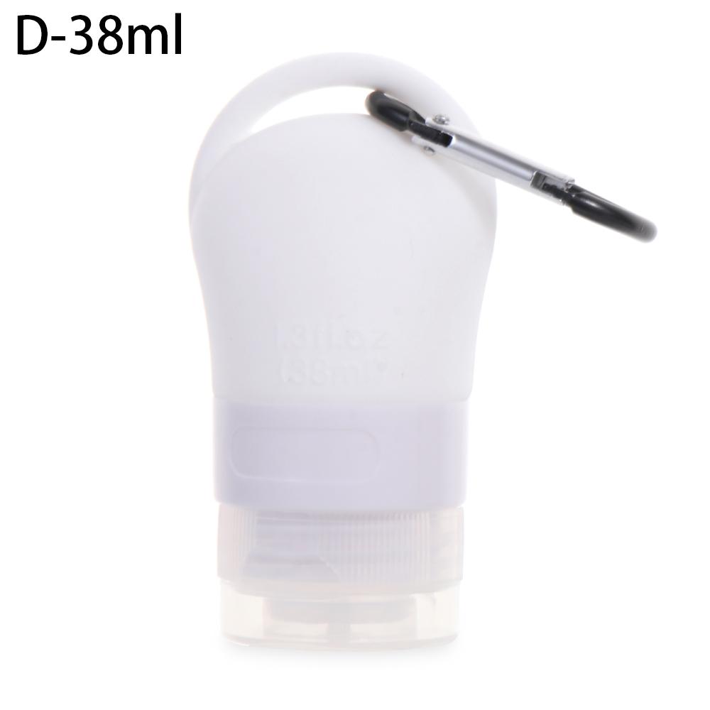 

38/60 мл портативная мини-силиконовая многоразовая бутылка дорожная трубка с крючком для ключей для лосьона, контейнер для выдавливания шампуня