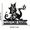 Custom Fire Dragon Metal Wall Decor - Personalized Fire Dragon Sign for Farmhouse Kitchen, Living Room & Office