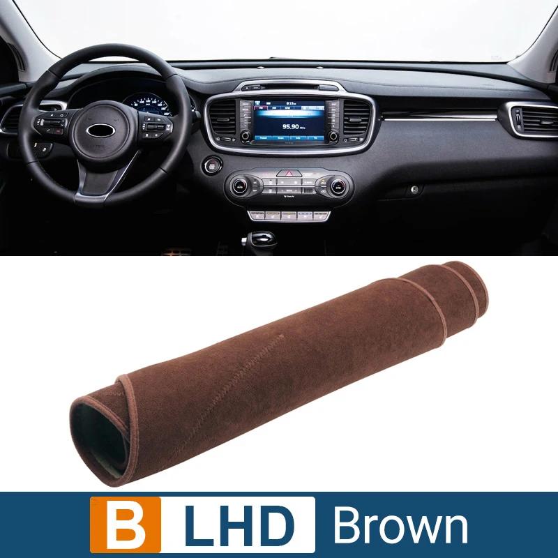Car Dashboard Cover Avoid Light Pad Sun Shade Anti-UV Carpets Non-Slip Mats For Kia Sorento 3 UM 2015 2016 2017 2018 2019 2020