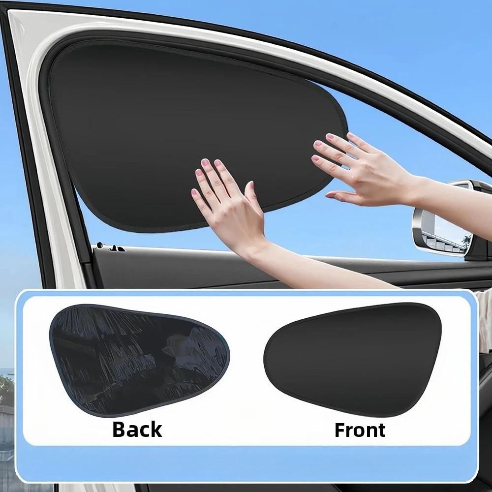 Car Side Window Curtain Universal Foldable Auto Sun Shade Cover Front Rear Side Window Shield Private Anti Sun UV Amagi