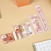 7pcs Capybara Stationery Set, Ruler & Correction Tape & Glue Tape & Eraser & Sticky Notes Value Pack, Student Reward Gift