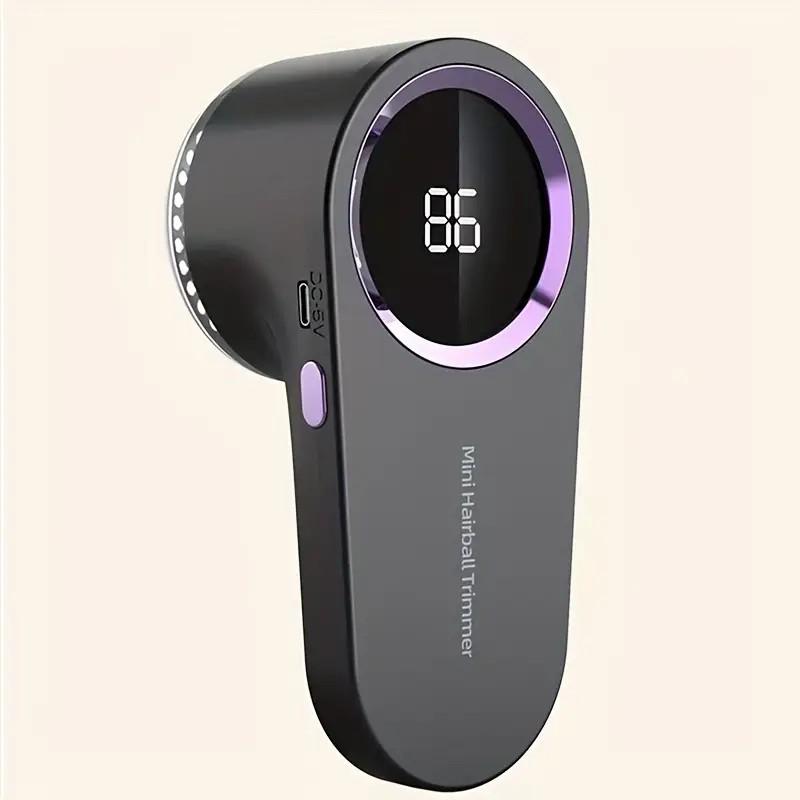 

Электробритва-триммер с зарядкой от USB и цифровым дисплеем, модный черный и фиолетовый цвет, ручное управление, литиевая батарея емкостью 500 мАч